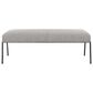 Uttermost Jacobsen Bench with Gray Cushion in Aged Black, , large