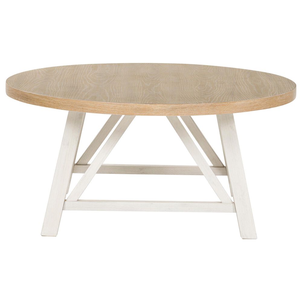 Ashley Fawndell 3-Piece Occasional Table Set in Antiqued White and Light Brown, , large