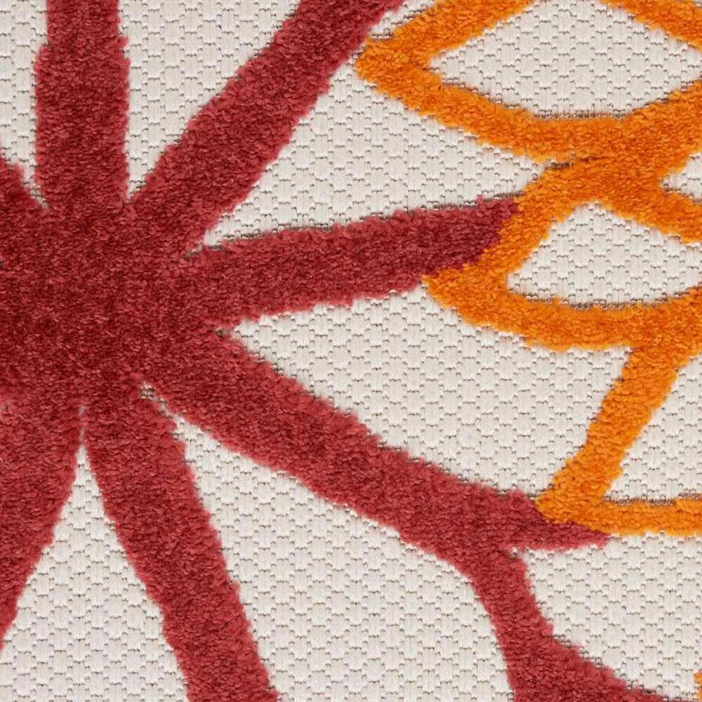 Nourison Aloha Tropical 5&#39;3&quot; x 7&#39;5&quot; Red and Multicolor Indoor/Outdoor Area Rug, , large
