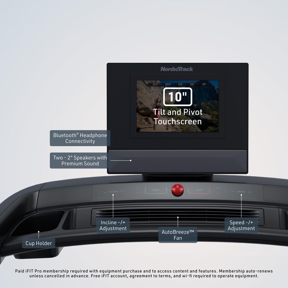 NordicTrack Commercial 1250 Folding Treadmill with iFIT, , large