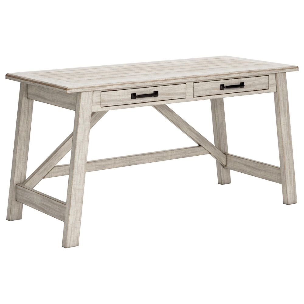 Ashley Carynhurst 3-Piece Office Desk Set in Whitewash, , large