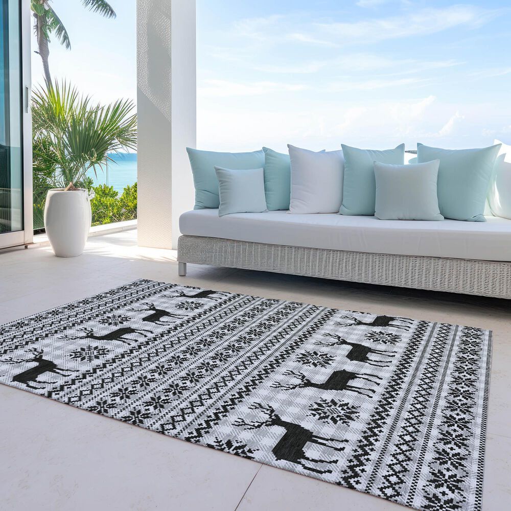 Dalyn Rug Company Wonderland WN28 5&#39; x 7&#39;6&quot; Silver Indoor/Outdoor Area Rug, , large