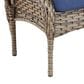 Hearth and Haven Patio Wicker Ottoman with Gray Rattan in Blue (Set of 2), , large