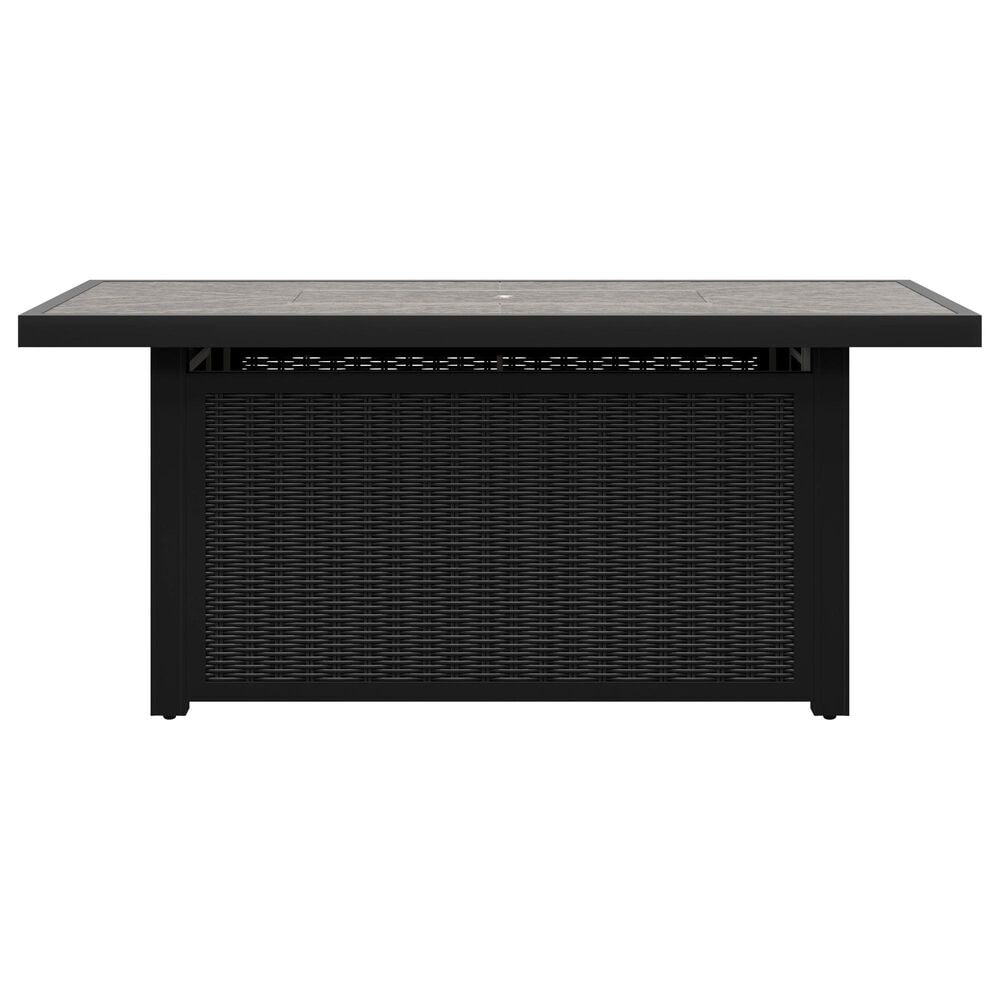 Ashley Beachcroft Rectangular Fire Pit Table in Black and Light Gray, , large