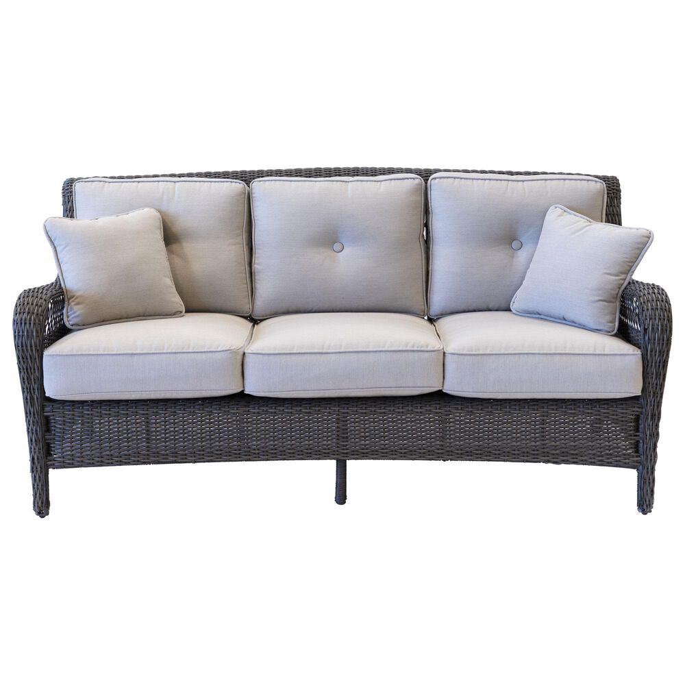 Clear Creek Collection Cushioned Sofa w/2 Pillows in Outdura Remy, , large