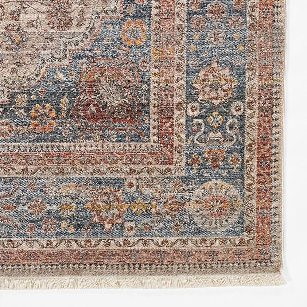 Momeni Izmir 2&#39; x 3&#39; Blue, Cream and Rust Area Rug, , large