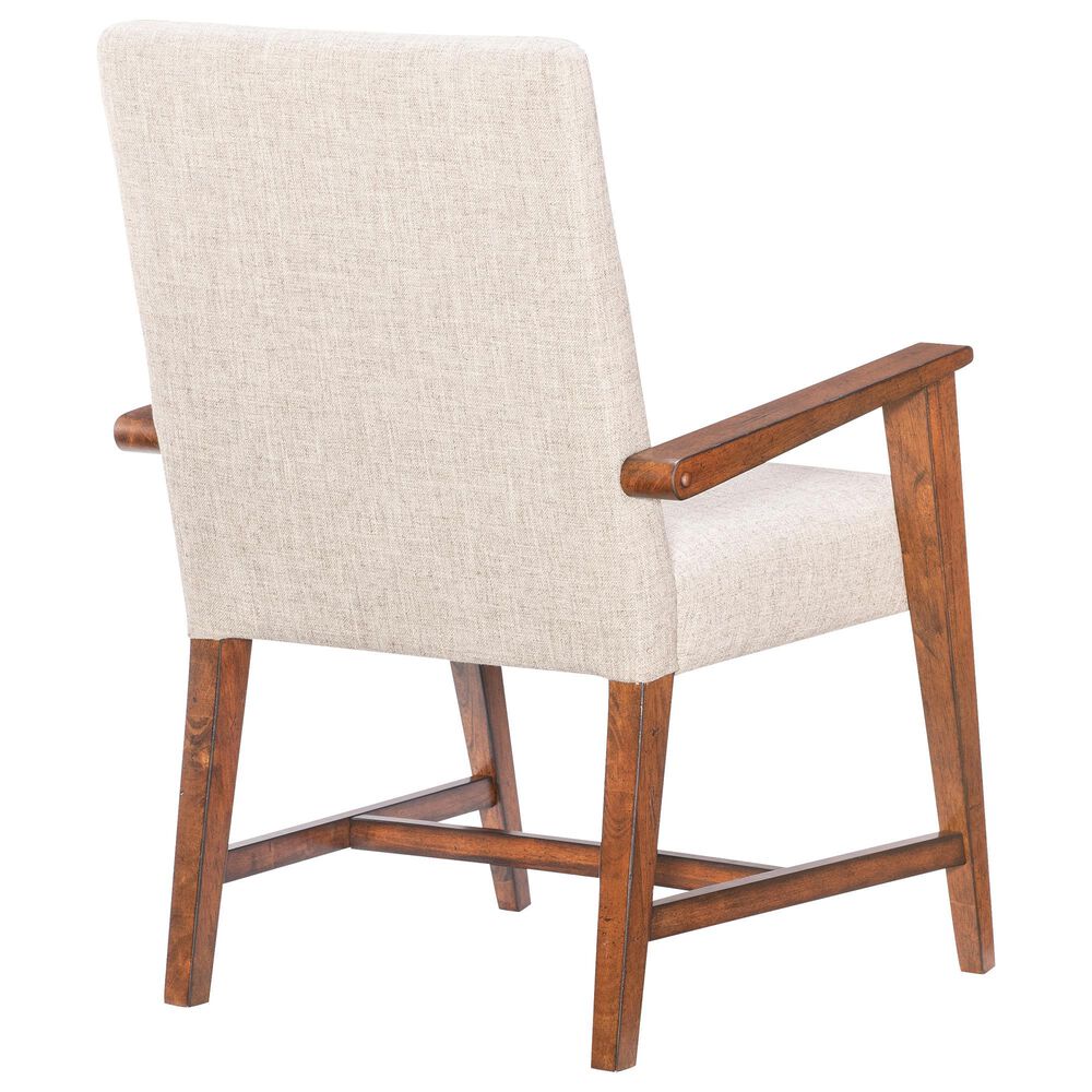 Legacy Classic Furn Direct Shp Fenmore Upholstered Arm Chair in Mocha and Distressed Cherry, , large