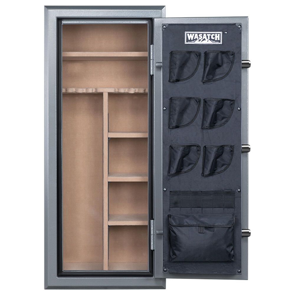 Wasatch 24-Gun Fireproof and Waterproof Safe with Electronic Lock in Pebble Gray, , large
