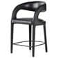 Four Hands Hawkins Counter Stool in Sonoma Black Top Grain Leather, , large