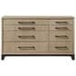 Emerald Home Furnishings Sutton Place 8-Drawer Dresser in Caramel and Cocoa Brown, , large