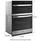Whirlpool 27" Self-Cleaning Convection Air Fry Convection Smart Microwave Wall Oven Combo in Fingerprint Resistant Stainless Steel, , large