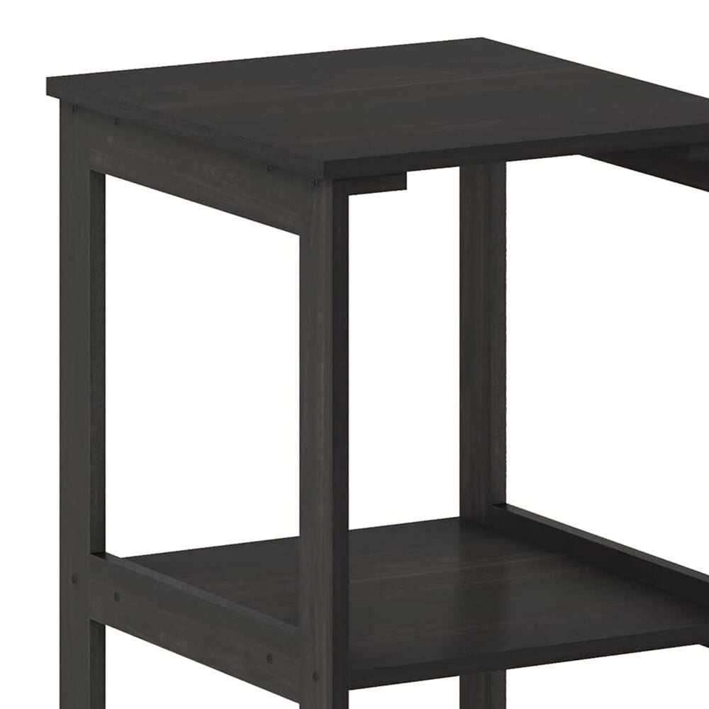 HOMLUX 2-Tier Tall End Table in Espresso, , large