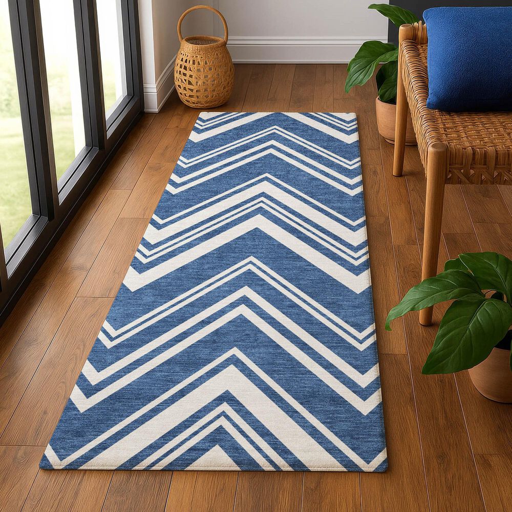 Dalyn Rug Company The Reserve TR17 Blue 2&#39;3&quot; x 7&#39;6&quot; Indoor/Outdoor Runner, , large