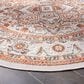 Safavieh Cabana CBN680B 8" Round Beige and Orange Indoor/Outdoor Area Performance Rug, , large