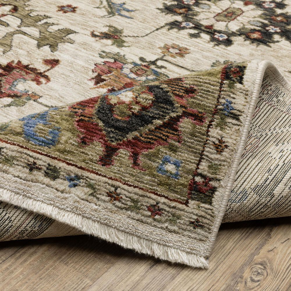 Oriental Weavers Hastings HA03W 2&#39;3&quot; x 7&#39;6&quot; Ivory Runner, , large