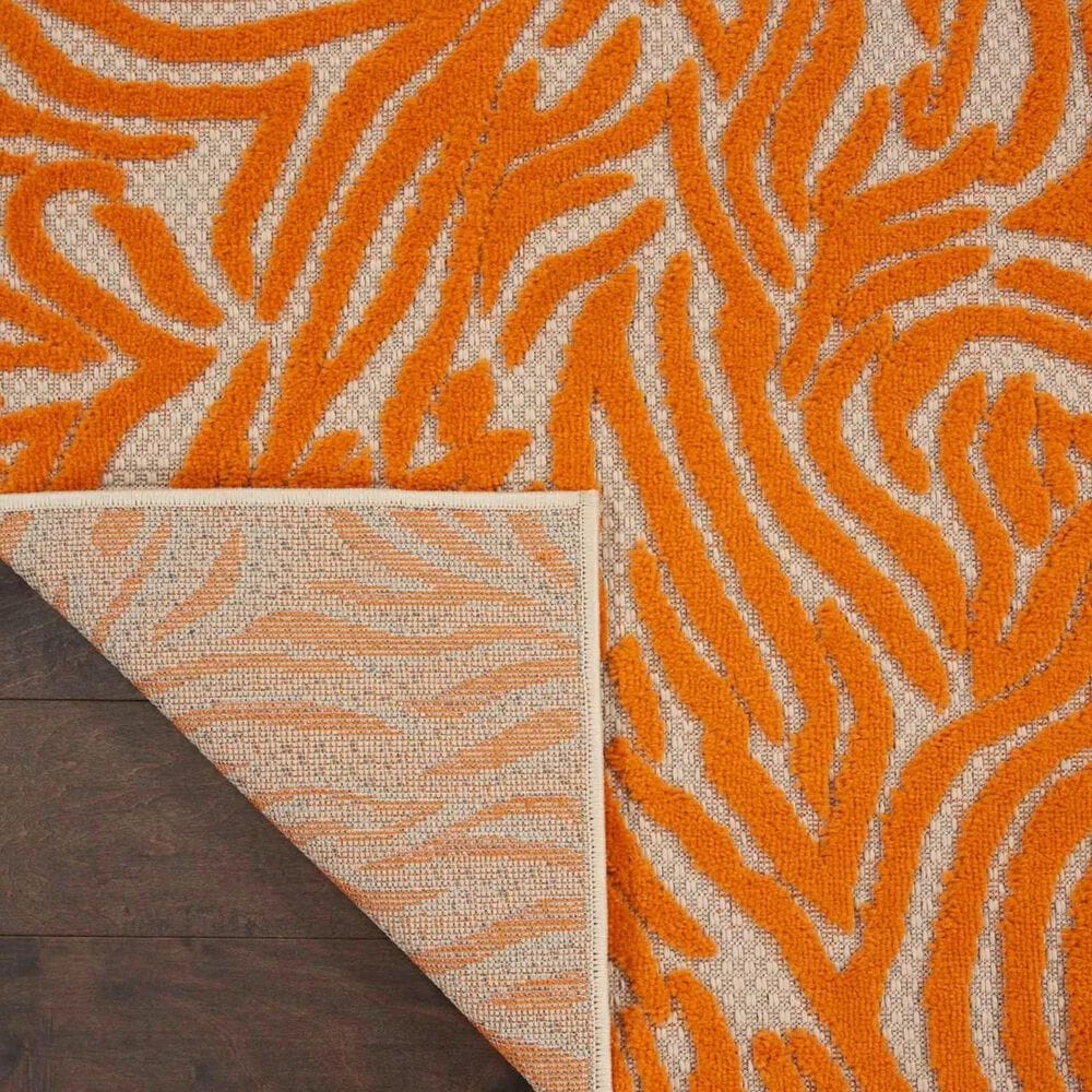 Nourison Aloha 2&#39;8&quot; x 4&#39; Orange Indoor/Outdoor Area Rug, , large