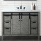 Lexora Home Marsyas 48" Single Bathroom Vanity in Ash Grey with 2 cm White Cultured Marble Top and Rectangular Sink, , large