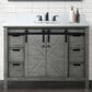 Lexora Home Marsyas 48" Single Bathroom Vanity in Ash Grey with 2 cm White Cultured Marble Top and Rectangular Sink, , large