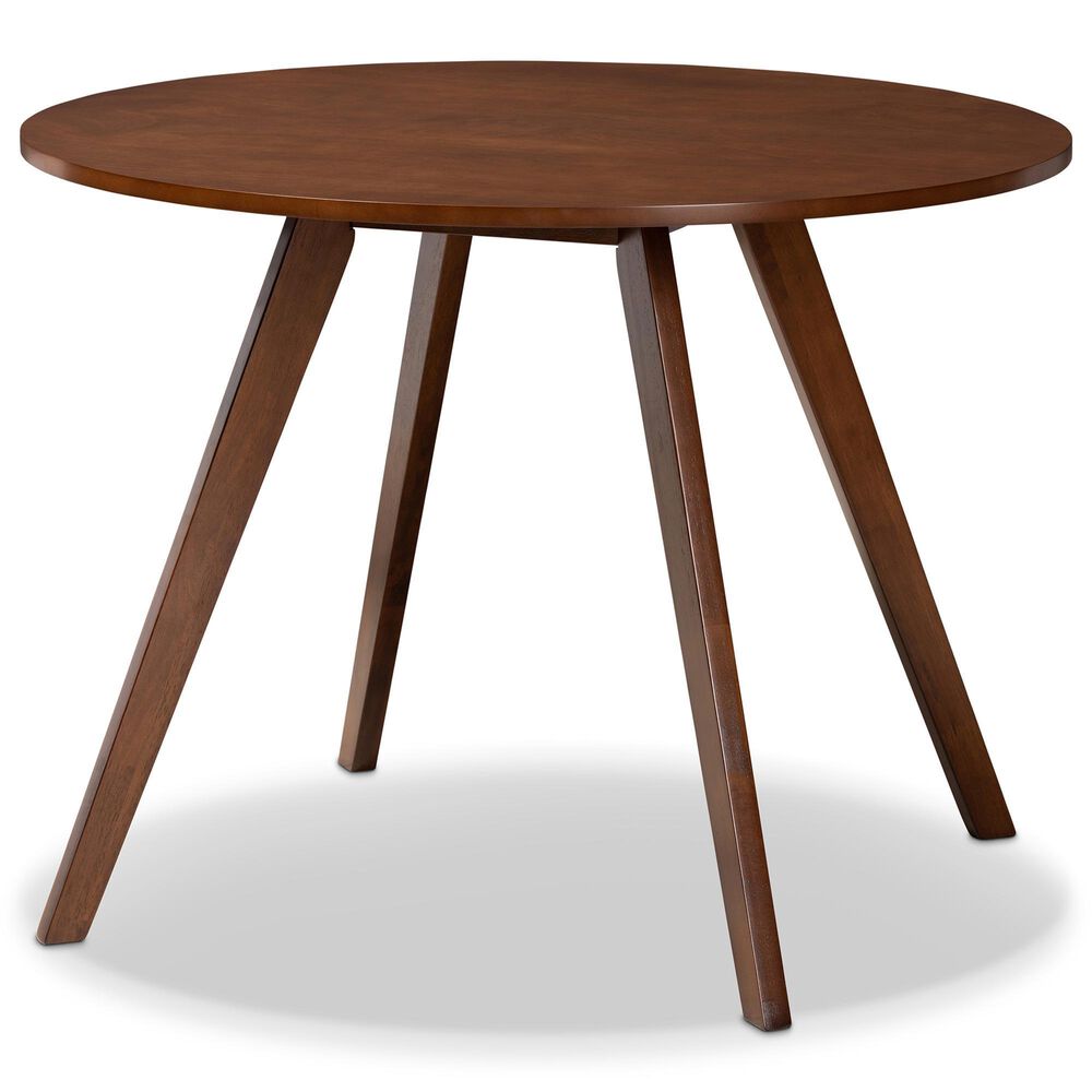 Baxton Studio Alana Dining Table in Walnut Brown - Table Only, , large