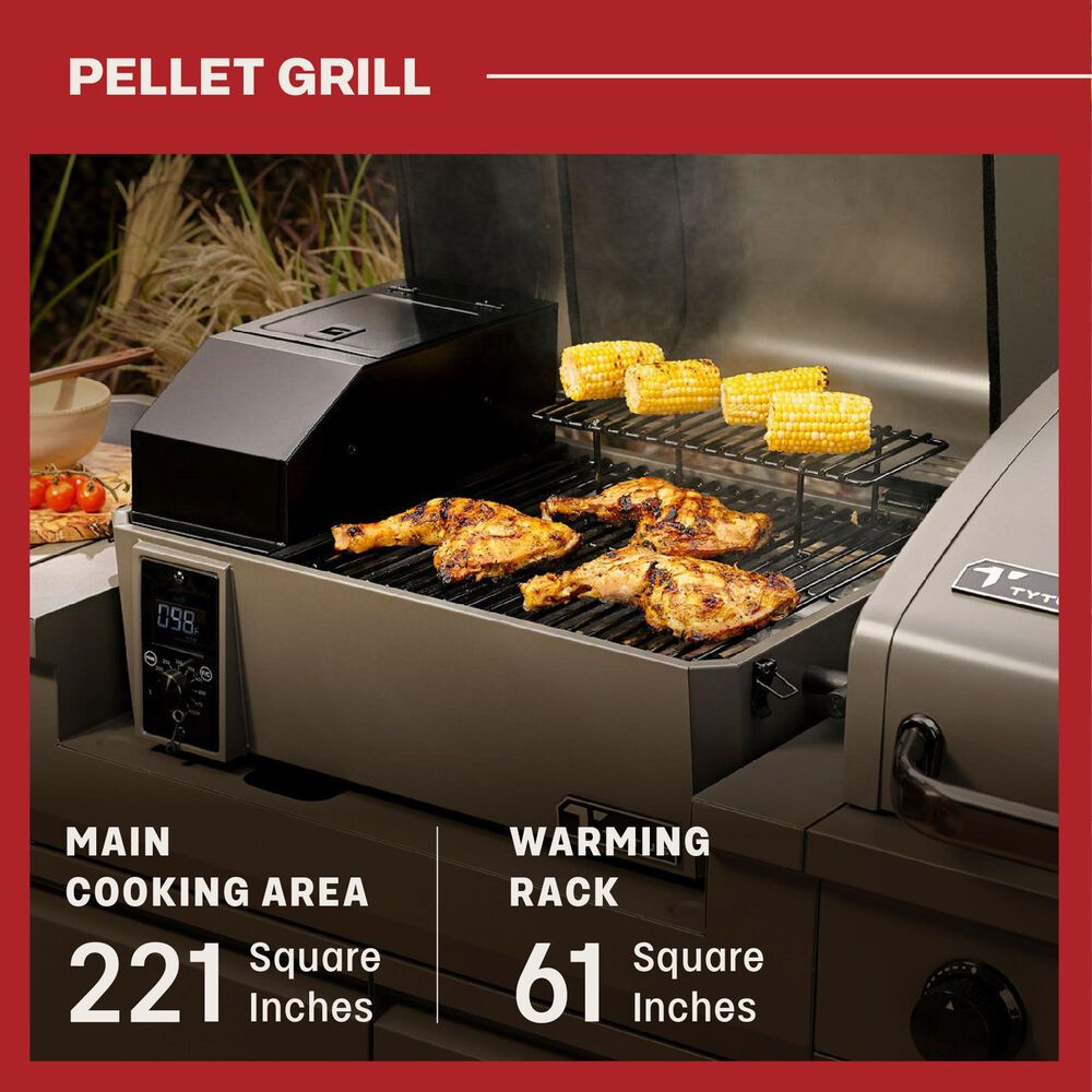 Tytus Anaheim and Emberwood 3-Piece Modular Duo with Pellet Grill in Gunmetal Gray, , large