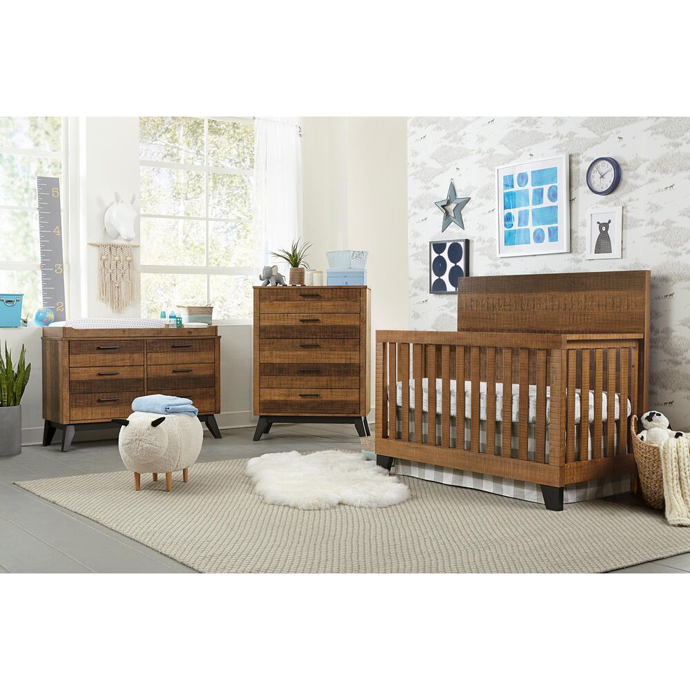 Eastern Shore Urban Rustic 6 Drawer Dresser in Brushed White, , large