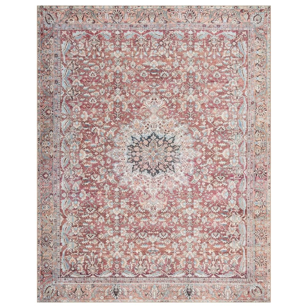 Loloi II Wynter WYN-05 5" x 7"6" Tomato/Teal Area Rug, , large