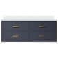 Lexora Home Castor 48" Single Bathroom Vanity in Blue with 2 cm White Quartz Top and Rectangular Sink, , large