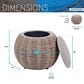 Rta Products Woven Storage Ottoman in Natural, , large