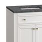 James Martin Vanities Chicago 30" Single Bathroom Vanity in Glossy White with 3 cm Parisien Bleu Quartz Top and Rectangular Sink, , large