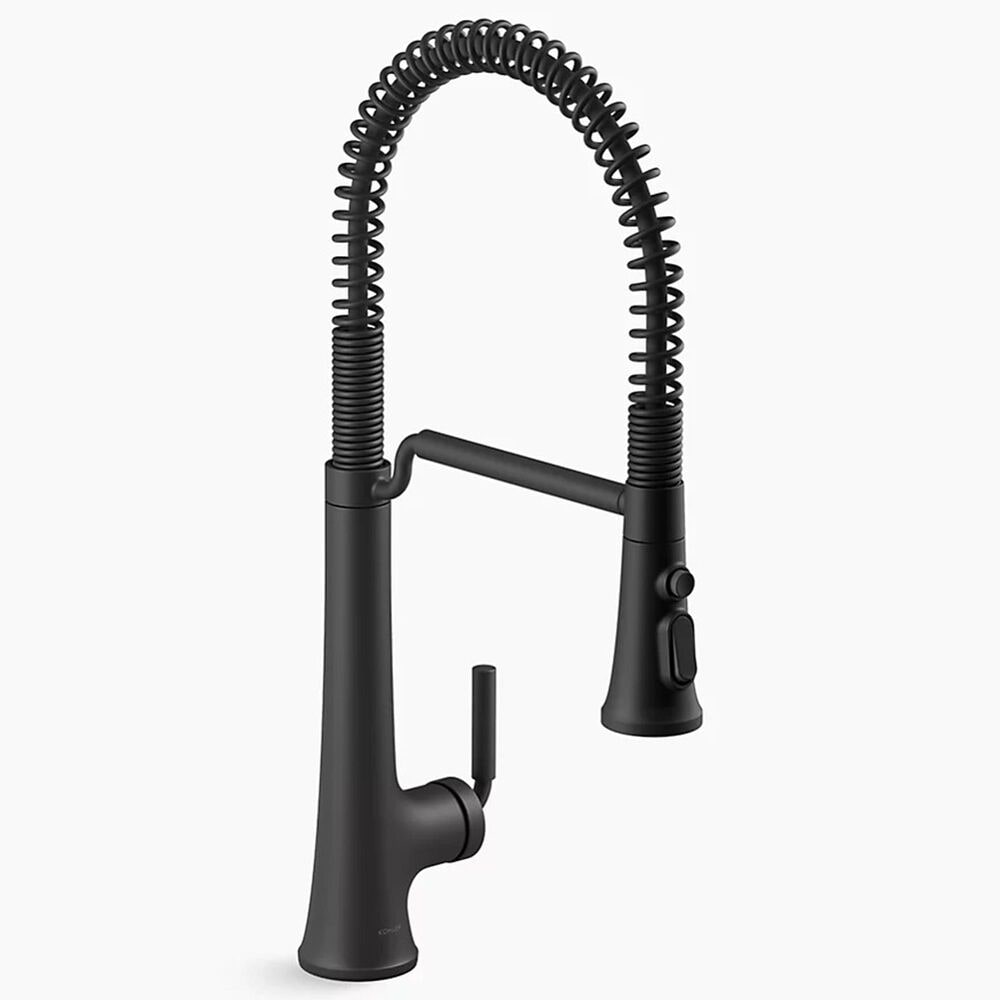 Kohler Tone Semi-Professional Pull-Down Kitchen Sink Faucet in Matte Black, , large