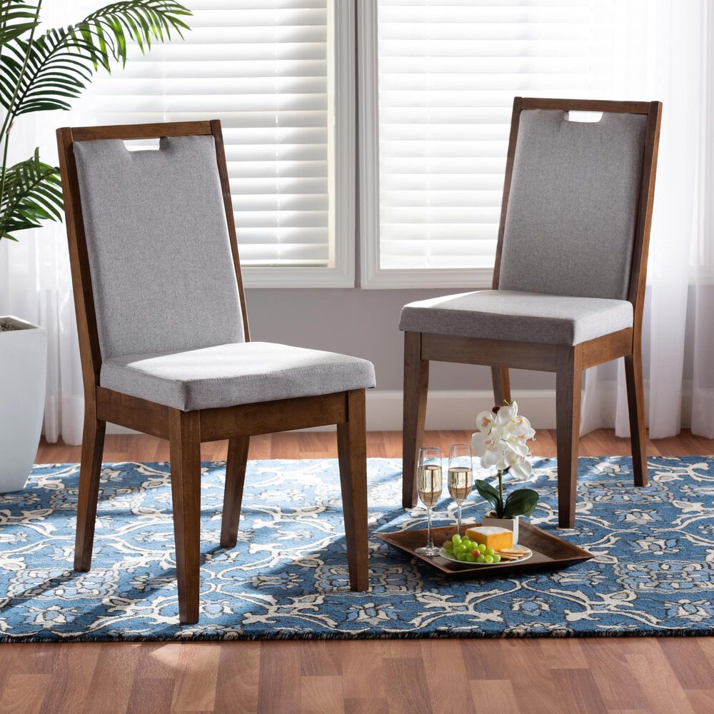 Baxton Studio Octavia Side Chair in Walnut Brown (Set of 2), , large