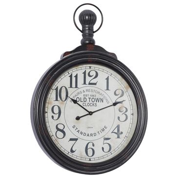 Maple and Jade 39" x 28" Wall Clock in Brown, , large