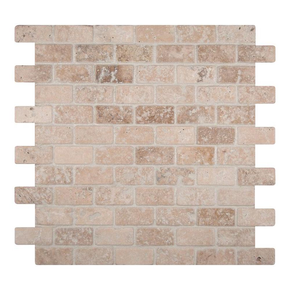 MS International Tuscany Classic 12" x 12" Tumbled Natural Stone Mosaic Sheet, , large
