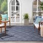 Nourison Easy Care 9" x 12" Navy Blue Indoor/Outdoor Area Rug, , large