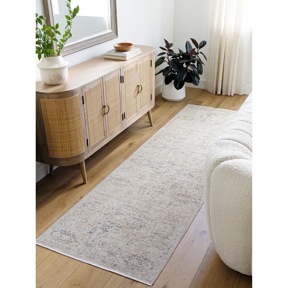 Surya Once Upon a Time Light Gray, Ivory, Tan, Gray and Light Brown 2"11" x 9"10" Runner, , large