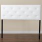 Baxton Studio Baltimore Full Upholstered Panel Headboard in White, , large
