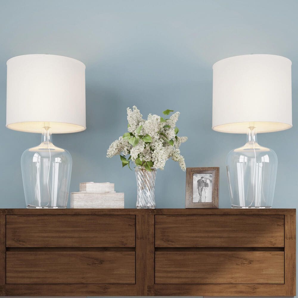 Timberlake Glass Cloche Table Lamp in Clear (Set of 2), , large