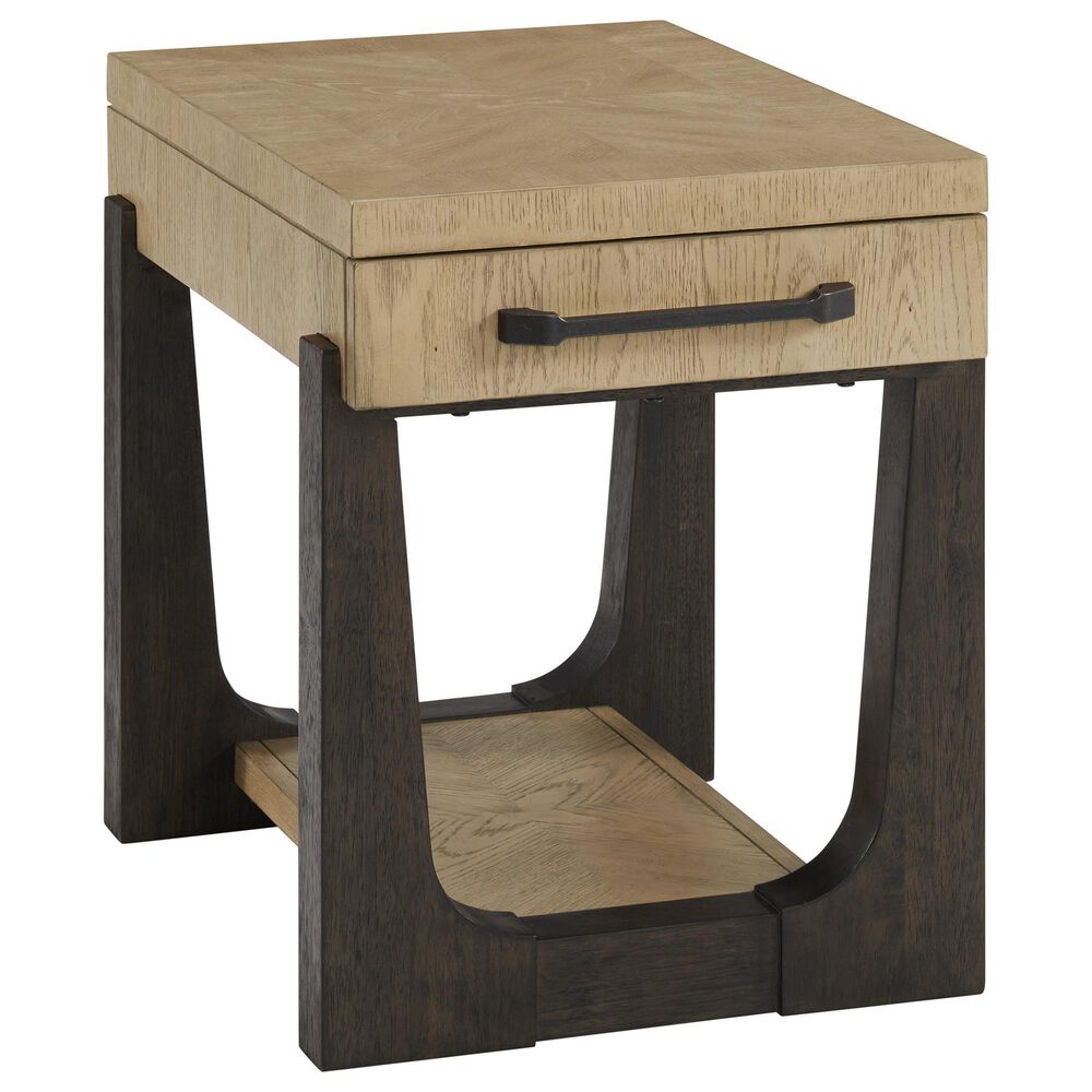 Emerald Home Furnishings Sutton Place Chairside Table in Caramel and Cocoa, , large
