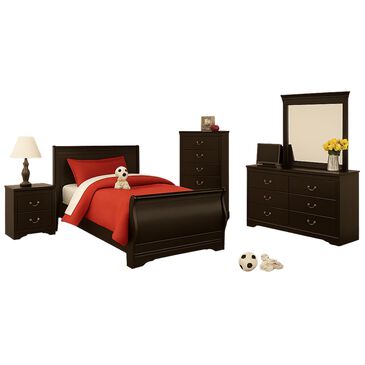 Ashley Huey Vineyard 5 Piece Twin Bed Set in Black, , large