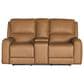 Bassett P2 ZG Leather Rec Con Loveseat in Antelope, , large