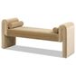 Jennifer Taylor Home Mason Arched Arm Bench with Bolster Pillows in Camel Brown Beige, , large