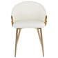 Lumisource Claire Chair in White/Gold, , large