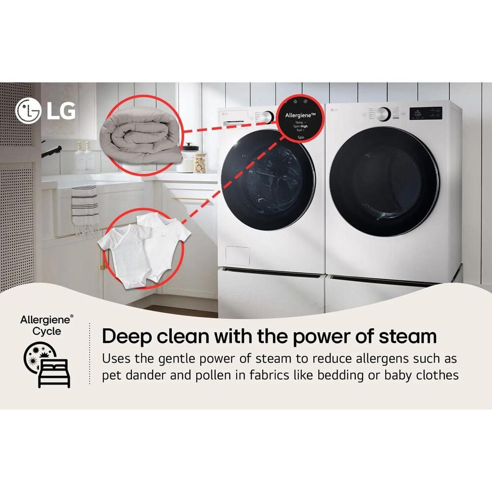 LG 5 Cu. Ft Mega Capacity Smart Front Load Washer in Alpine White, , large