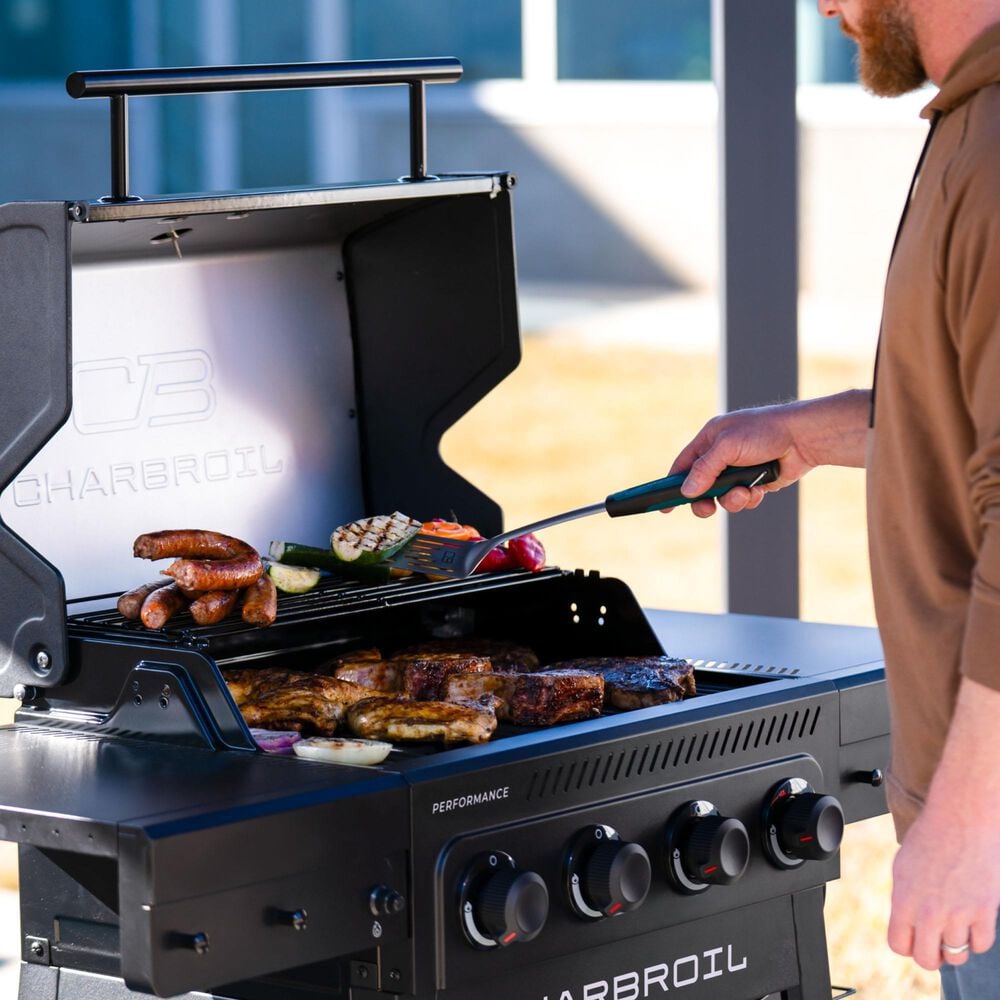 Char-Broil Performance Series FlavorMax 4 Burner Cart Gas Grill in Blackout, , large
