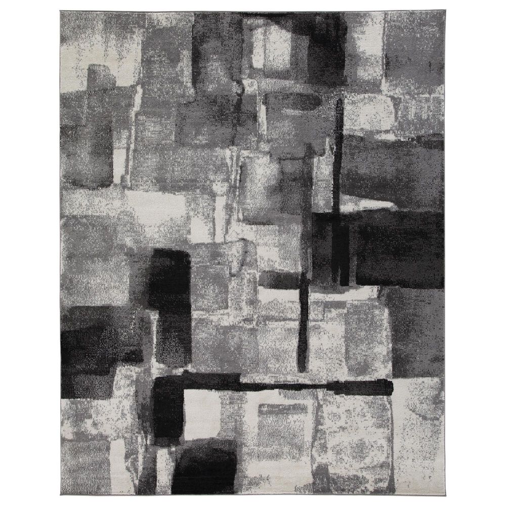 Ashley Brycebourne 5"3" x 7"7" Black, Cream and Gray Area Rug, , large