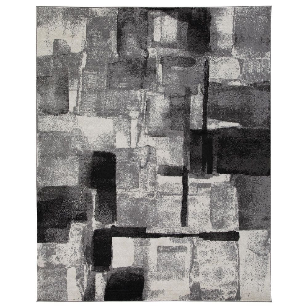 Ashley Brycebourne 5"3" x 7"7" Black, Cream and Gray Area Rug, , large