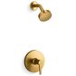 Kohler Pitch Rite-Temp Bath and Shower Trim Kit in Vibrant Brushed Moderne Brass, , large