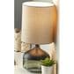 Adesso Marina Table Lamp in Black and Smoked Glass, , large