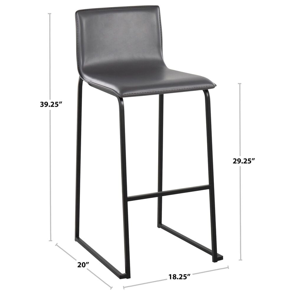 Lumisource Mara Barstool with White Cushion in Gold &#40;Set of 2&#41;, , large