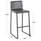 Lumisource Mara Barstool with White Cushion in Gold (Set of 2), , large
